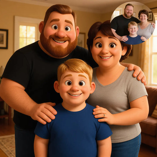 Pixar Style Portrait from Photo, Couple, Family, Pet Gift, Animated Style Portraits, Digital 3D Portrait, Gift, Digital Pixar Art