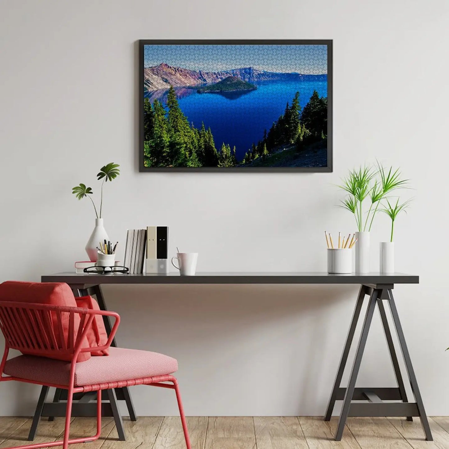 CUSYOU™: Crater Lake - Retro Snack Wood Puzzle (1000 Pieces)