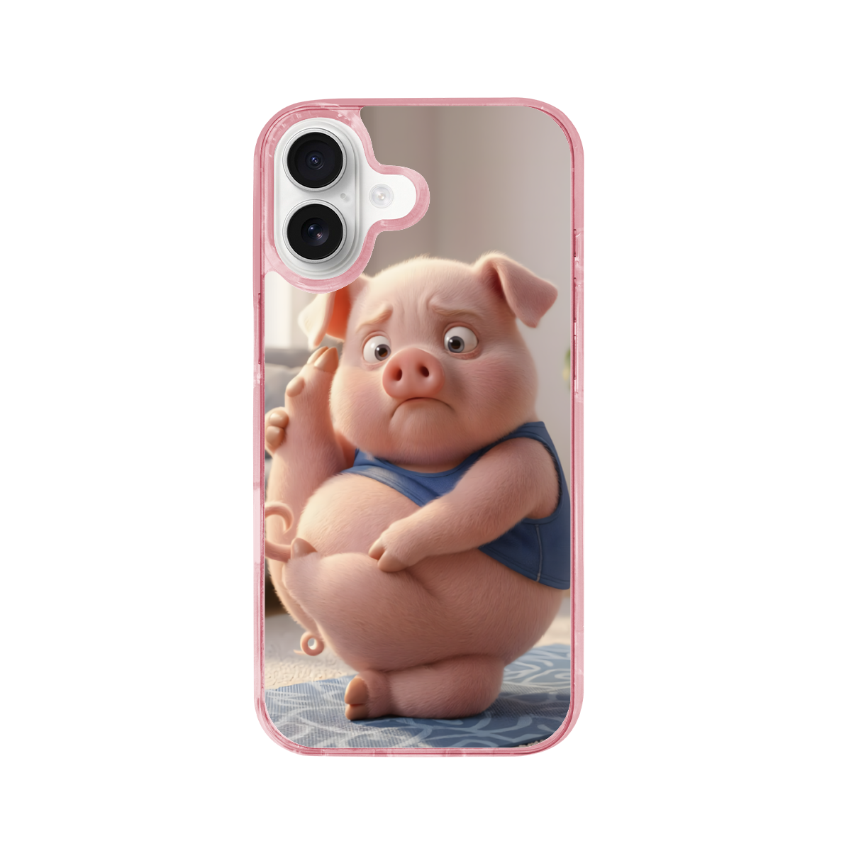 The Epic Yoga Fail Pig Phone Case for iPhone 17