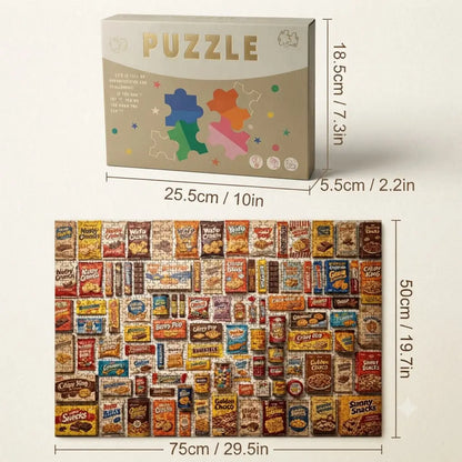 CUSYOU™: The Nostalgia Collection - Retro Snack Wood Puzzle (1000 Pieces)