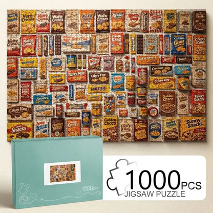 CUSYOU™: The Nostalgia Collection - Retro Snack Wood Puzzle (1000 Pieces)
