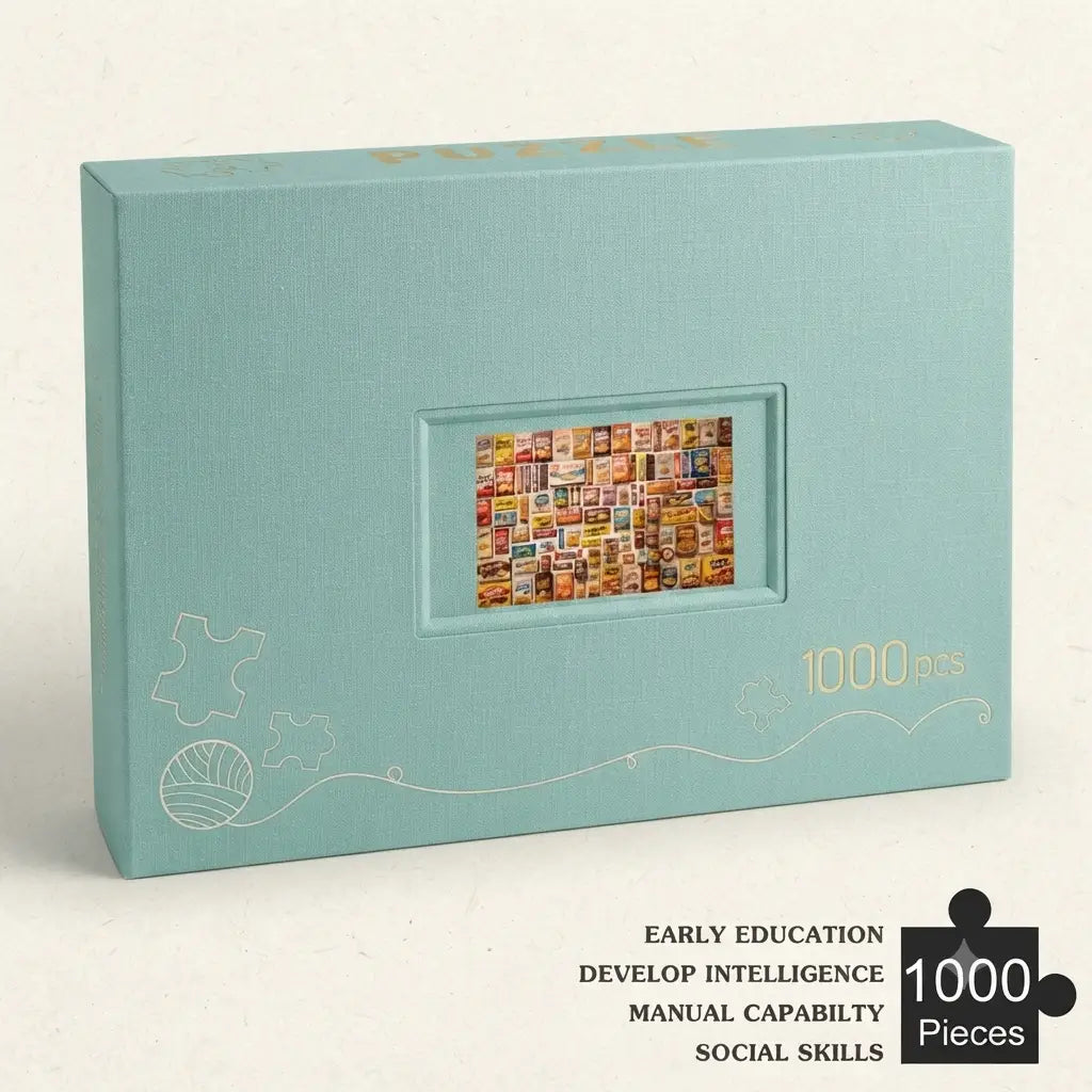 CUSYOU™: The Nostalgia Collection - Retro Snack Wood Puzzle (1000 Pieces)