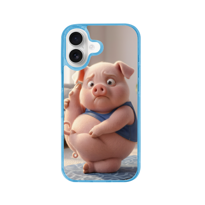 The Epic Yoga Fail Pig Phone Case for iPhone 17