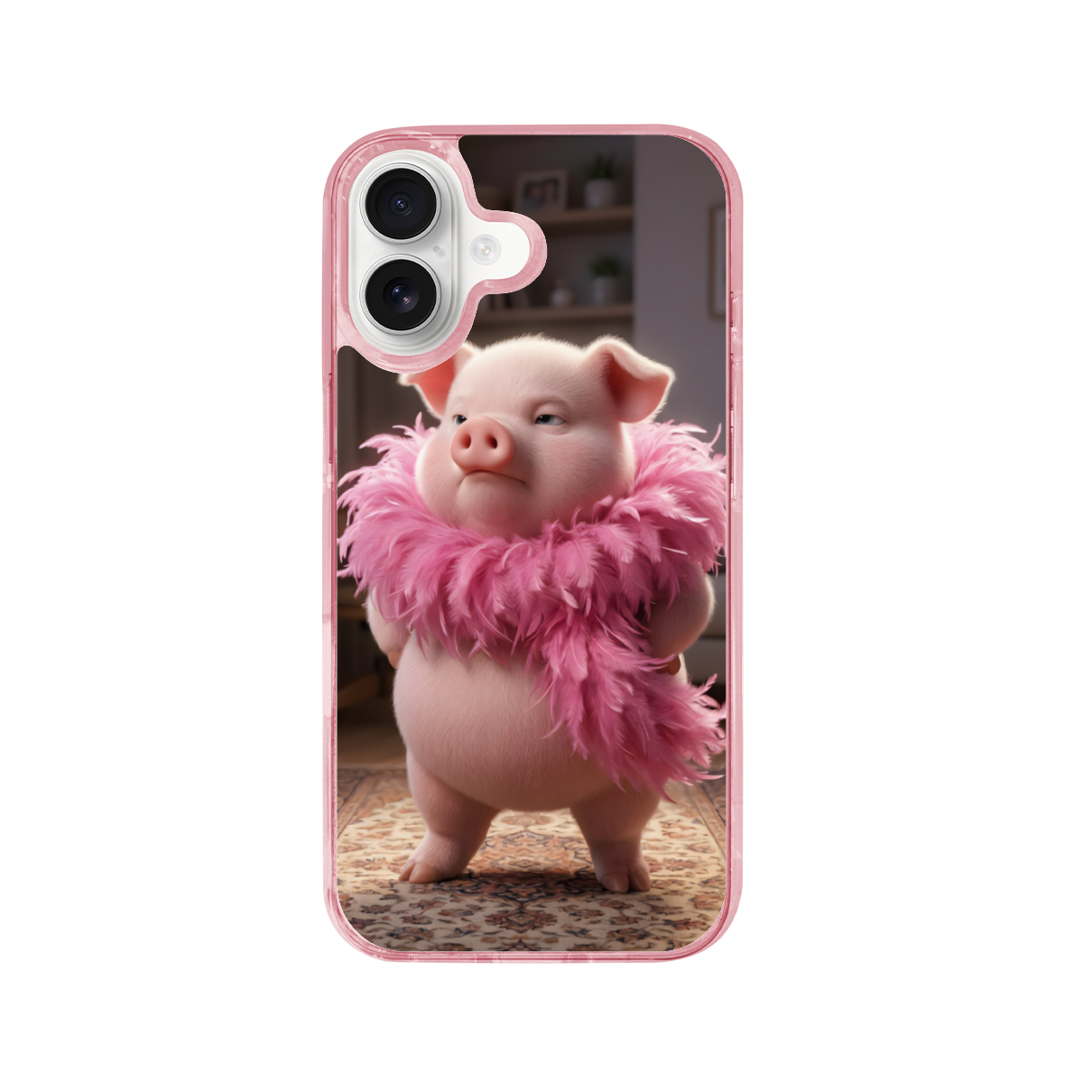 The High-Fashion Runway Pig Phone Case for iPhone 17