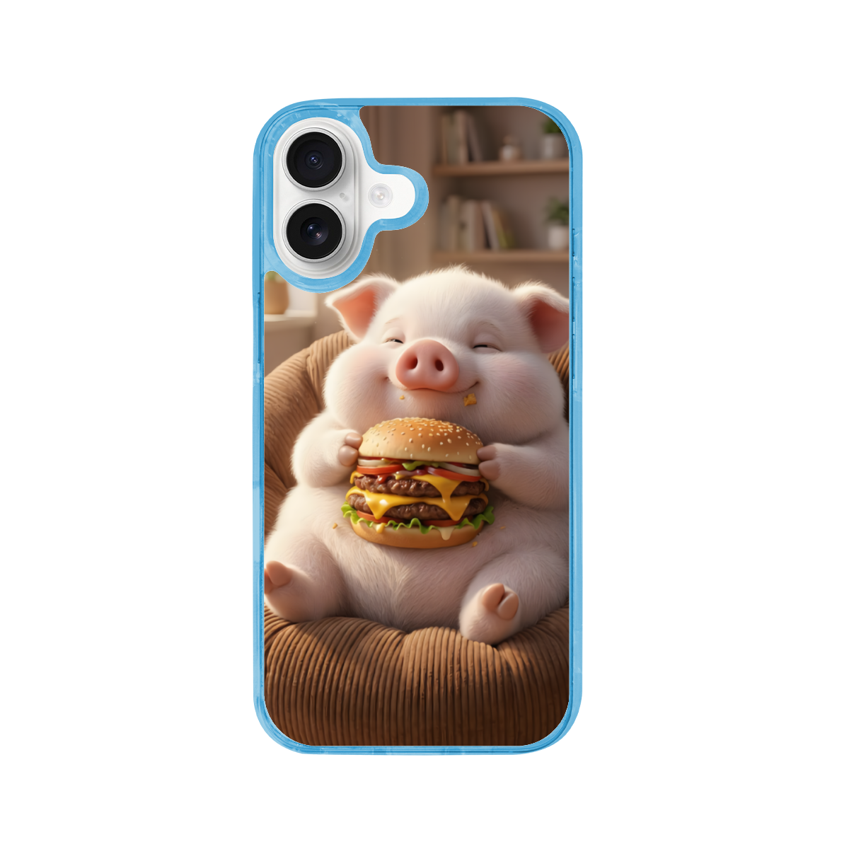 The Carb-Addicted Happy Pig Phone Case for iPhone 17