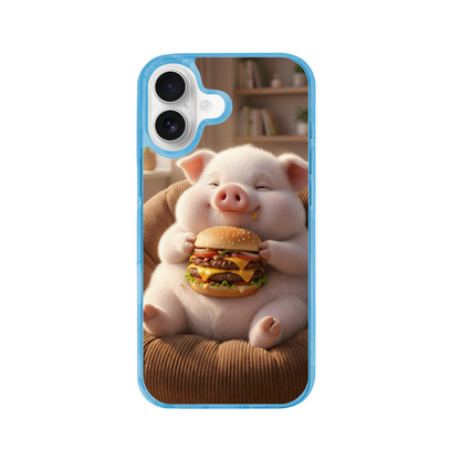 The Carb-Addicted Happy Pig Phone Case for iPhone 17